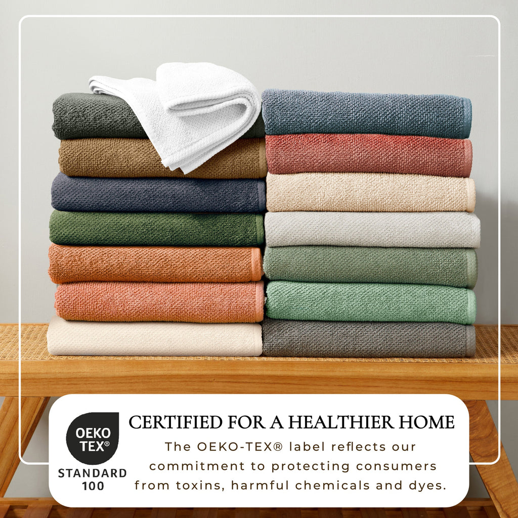Acacia Cotton Textured Bath Towel Set