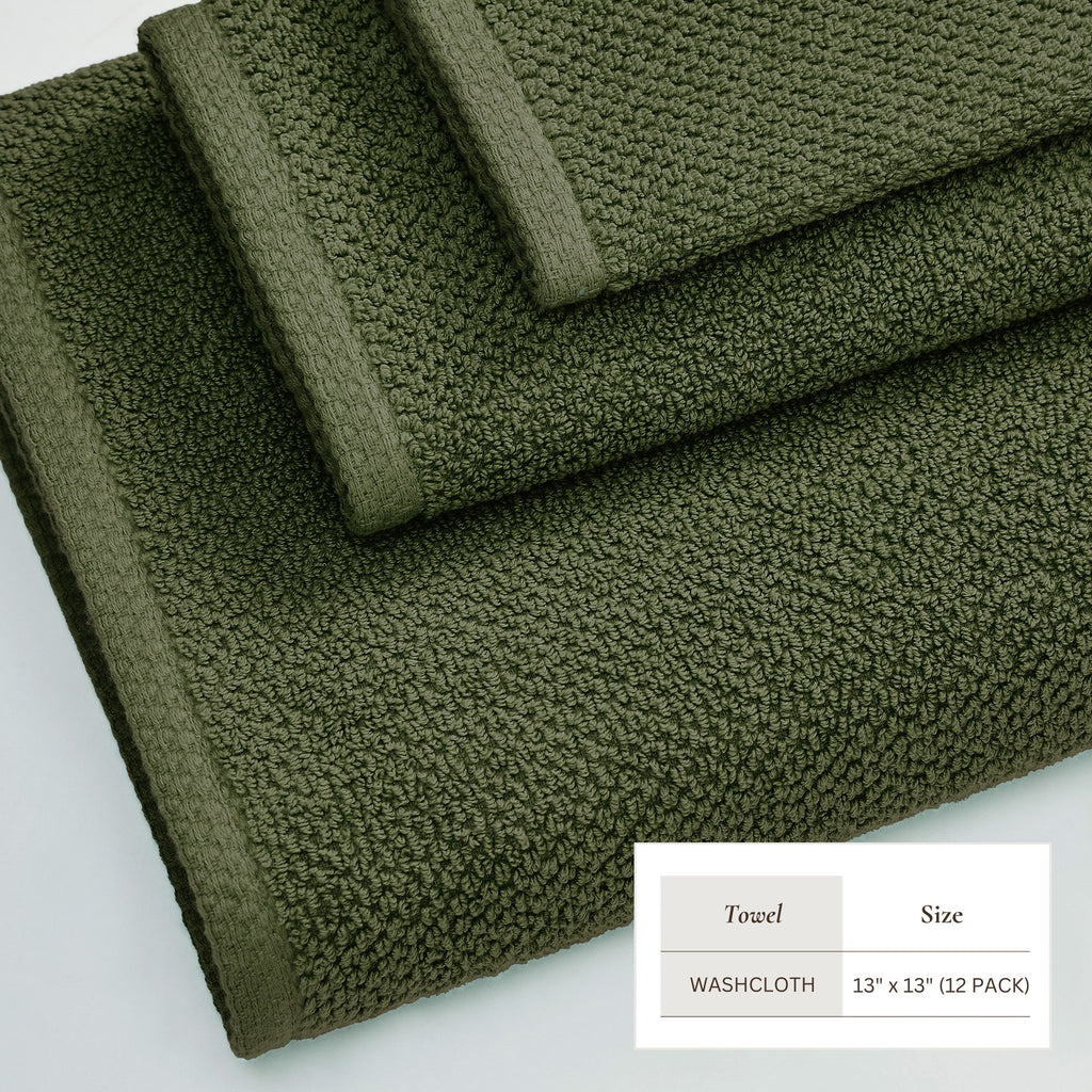 Acacia Cotton Textured Bath Towel Set