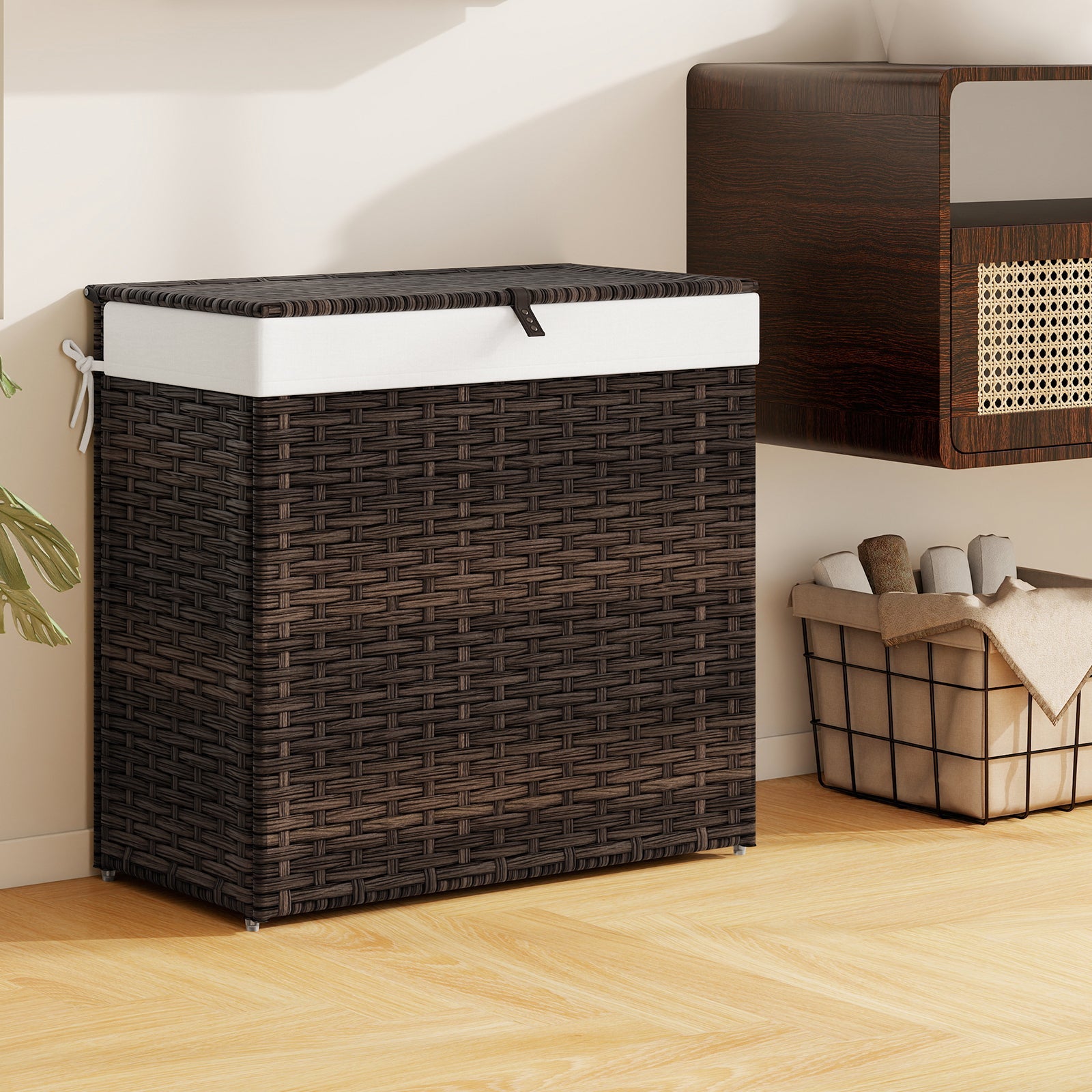 Rolling Laundry Hamper with Lid
