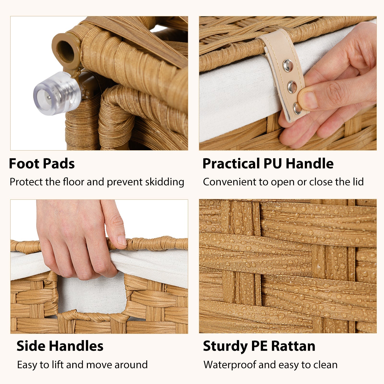 Rolling Laundry Hamper with Lid