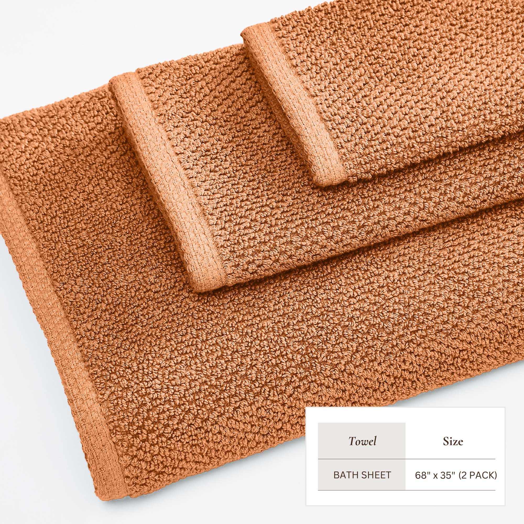 Acacia Cotton Textured Bath Towel Set